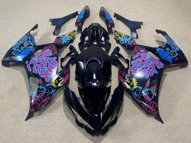 2018-2024 Kawasaki Ninja 400 Motorcycle Fairings - Black Blue Jinx Canada