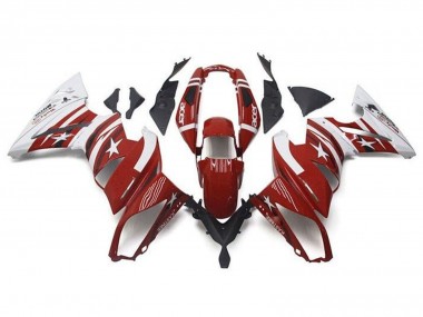 2009-2011 Kawasaki Ninja 650 EX650 Motorcycle Fairings - Red White Star Acer Canada