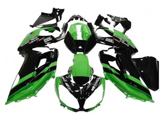 2012-2016 Kawasaki Ninja 650 EX650 Motorcycle Fairings - Green Black Stripe Canada