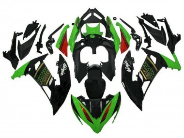 2020-2026 Kawasaki Ninja 650 EX650 Motorcycle Fairing - Green Black Red Honeycomb Canada