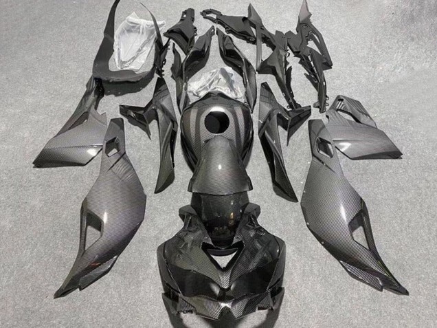 2019-2025 Kawasaki ZX25R ZX-25R Motorcycle Fairings - Black Faux Carbon Fiber Canada