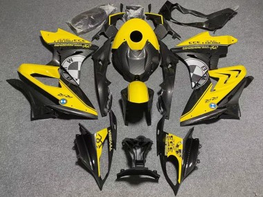 2009-2014 BMW S1000RR Motorcycle Fairings - Yellow Faux Carbon Fiber Canada