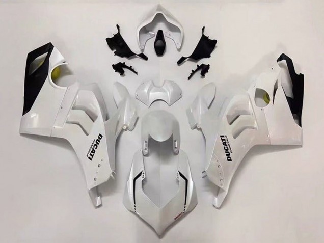2020-2021 Ducati Panigale V4 V4S Motorcycle Fairing - Pearl White Glossy Black Canada