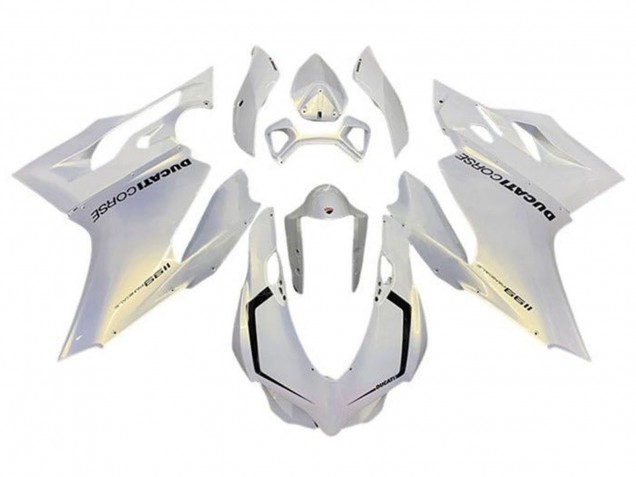 2011-2014 Ducati Panigale 1199 Motorcycle Fairings - Pearl White Corse Canada