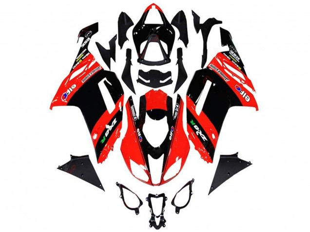 2013-2018 Kawasaki ZX6R Motorcycle Fairings - Red Black Elf Canada