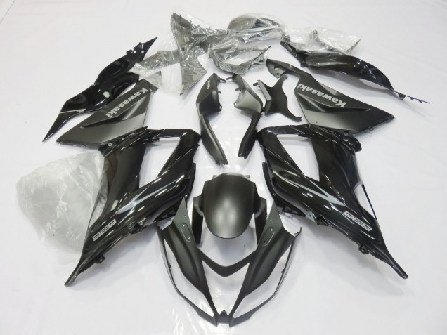 2013-2018 Kawasaki ZX6R Motorcycle Fairings - Glossy Black Matte Black Canada
