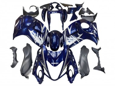2008-2020 Dark Blue Silver White Suzuki GSXR 1300 Hayabusa Motorcycle Fairings Canada