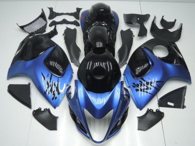 2008-2020 Glossy Black Light Blue Suzuki GSXR 1300 Hayabusa Motorcycle Fairings Canada
