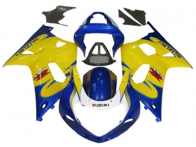 2000-2002 Suzuki GSXR1000 Motorcycle Fairings - Yellow Blue Tribal Canada