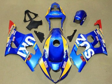 2003-2004 Suzuki GSXR 1000 Motorcycle Fairings - Blue Yellow Red White Motul Canada