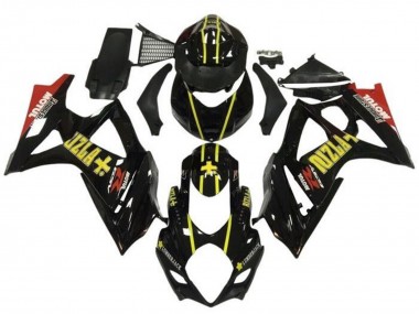 2005-2006 Suzuki GSXR 1000 Motorcycle Fairings - Black Gold Rizla Red Canada