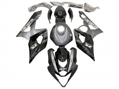 2005-2006 Suzuki GSXR 1000 Motorcycle Fairings - Silver Black Canada