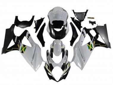 2005-2006 Suzuki GSXR 1000 Motorcycle Fairings - White Black Yellow Jamaica Canada