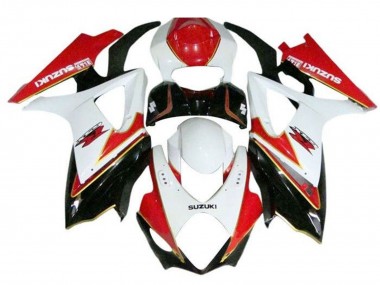 2005-2006 Suzuki GSXR 1000 Motorcycle Fairings - White Red Black Gold Canada