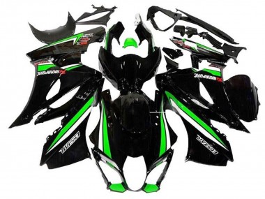 2017-2025 Suzuki GSXR1000 Motorcycle Fairings - Black Green White Stripe Canada