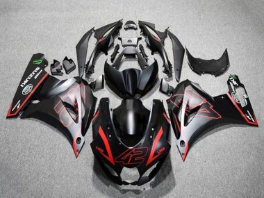 2017-2025 Suzuki GSXR1000 Motorcycle Fairings - Matte Black Red 42 Canada