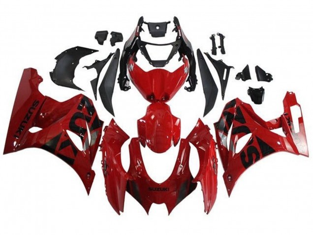 2017-2025 Suzuki GSXR1000 Motorcycle Fairings - Red Black Silver Canada
