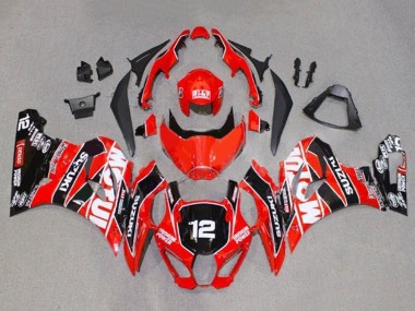 2017-2025 Suzuki GSXR1000 Motorcycle Fairings - Red White Black Motul 12 Canada
