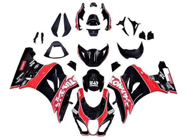 2017-2025 Suzuki GSXR1000 Motorcycle Fairings - Glossy Black Red White Pinstripe Canada
