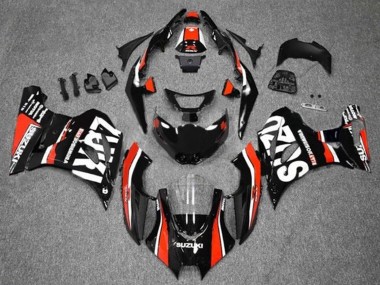 2017-2025 Suzuki GSXR1000 Motorcycle Fairings - Black Red White Stripe Canada