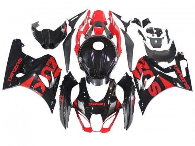 2017-2025 Suzuki GSXR1000 Motorcycle Fairings - Black Red Canada