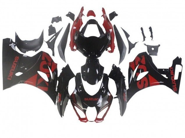 2017-2025 Suzuki GSXR1000 Motorcycle Fairings - Black Dark Red Canada