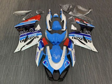 2017-2025 Suzuki GSXR1000 Motorcycle Fairings - White Blue Stripe Red Motul Canada
