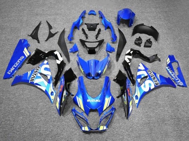 2017-2025 Suzuki GSXR1000 Motorcycle Fairings - Blue White Ecstar Canada