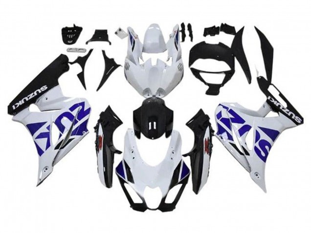 2017-2025 Suzuki GSXR1000 Motorcycle Fairing - White Blue Black Canada