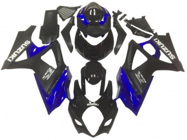 2007-2008 Suzuki GSXR 1000 Motorcycle Fairings - Glossy Black Matte Black Blue Grey Canada