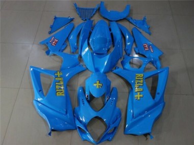 2007-2008 Suzuki GSXR 1000 Motorcycle Fairings - Blue Gold Rizla Canada