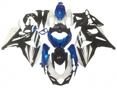 2009-2016 Suzuki GSXR 1000 Bike Fairings - White Blue Glossy Black Canada