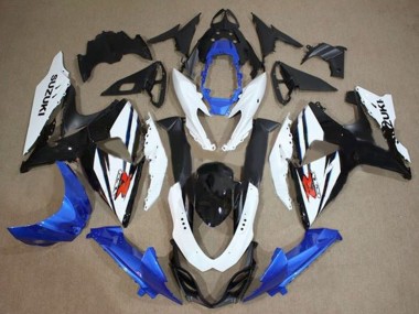 2009-2016 Suzuki GSXR 1000 Motorcycle Fairings Kit - White Blue Black Canada