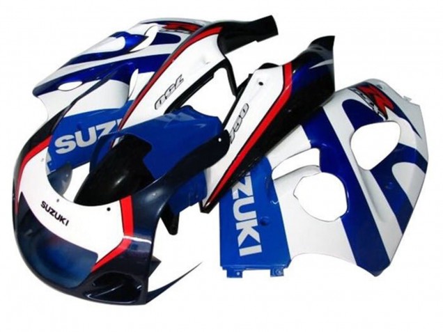 1996-2000 Suzuki GSXR 600 / GSXR 750 Motorcycle Fairings - Blue White Dark Blue Red Canada