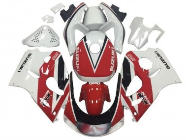 1996-2000 Suzuki GSXR 600 / GSXR 750 Motorcycle Fairings - Red White Black Stripe Canada