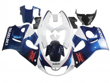 1996-2000 Suzuki GSXR 600 / GSXR 750 Motorcycle Fairings - White Blue Red Canada