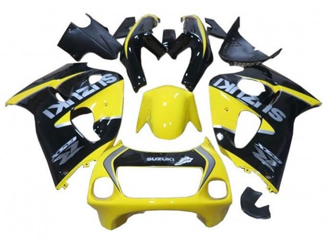 1996-2000 Suzuki GSXR 600 / GSXR 750 Motorcycle Fairings - Yellow Black Silver Canada