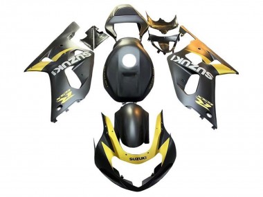 2001-2003 Suzuki GSXR 600 / GSXR 750 Motorcycle Fairings - Matte Black Yellow Canada