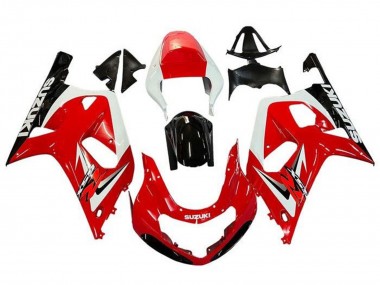 2001-2003 Suzuki GSXR 600 / GSXR 750 Motorcycle Fairings - Red White Glossy Black Canada