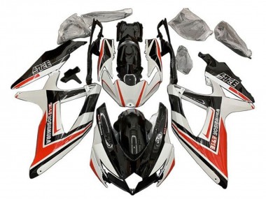 2008-2010 Suzuki GSXR 600 / GSXR 750 Motorcycle Fairings - White Orange Glossy Black Yoshimura Canada
