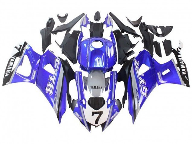 2021-2024 Yamaha YZF R7 Motorcycle Fairings - Blue Grey White GYTR Canada