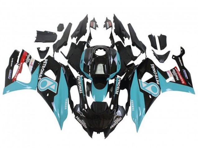 2021-2024 Yamaha YZF R7 Motorcycle Fairings - Black Blue Petronas Canada