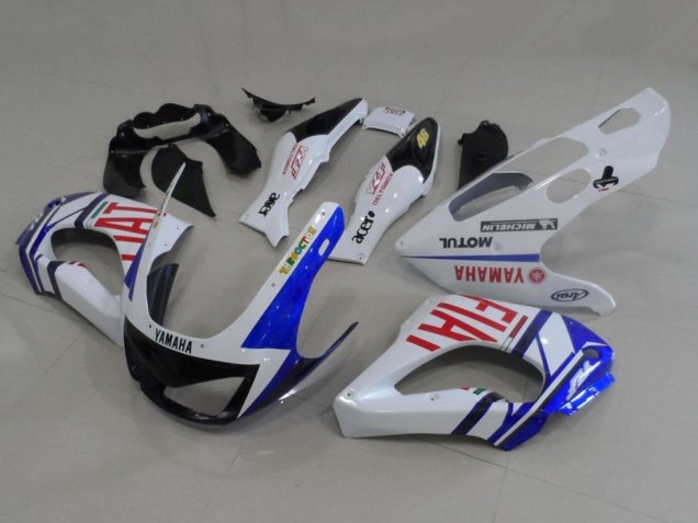 1997-2007 Yamaha YZF 1000R Thunderace Motorcycle Fairings - White Blue Red Fiat Canada
