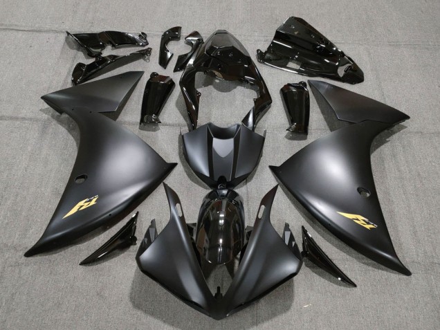 2009-2011 Yamaha YZF 1000 R1 Motorcycle Fairings - Glossy Black Matte Black Gold Canada