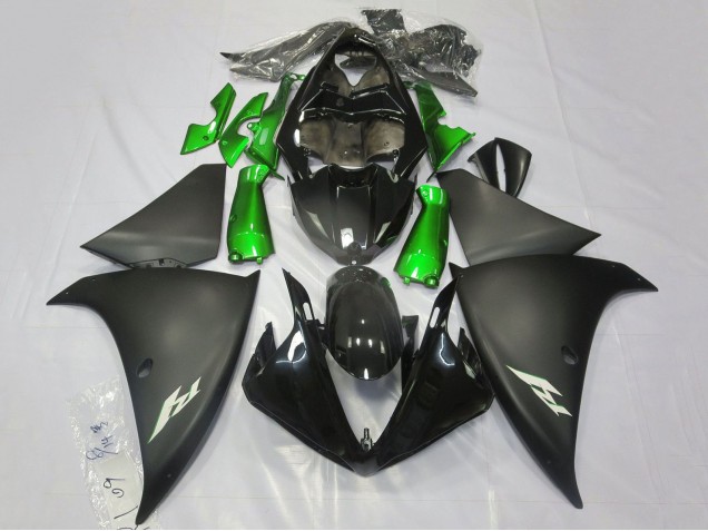 2009-2011 Yamaha YZF 1000 R1 Motorcycle Fairings - Glossy Black Matte Black Green Canada