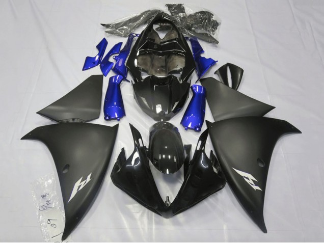 2009-2011 Yamaha YZF 1000 R1 Motorcycle Fairings - Glossy Black Matte Black Blue Canada