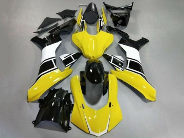 2015-2019 Yamaha YZF 1000 R1 Motorcycle Fairing - Yellow White Black Canada
