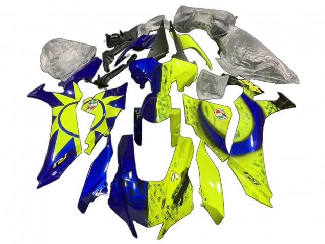 2020-2025 Yamaha YZF 1000 R1 Motorcycle Fairings - Blue Yellow Sun Moon Canada