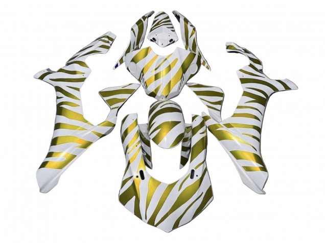 2020-2025 Yamaha YZF 1000 R1 Motorcycle Fairings - White Gold Zebra Canada