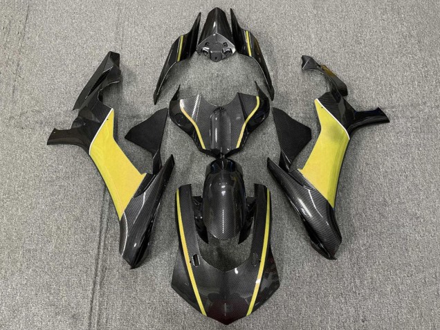 2020-2025 Yamaha YZF 1000 R1 Motorcycle Fairings - Faux Carbon Fiber Yellow Canada